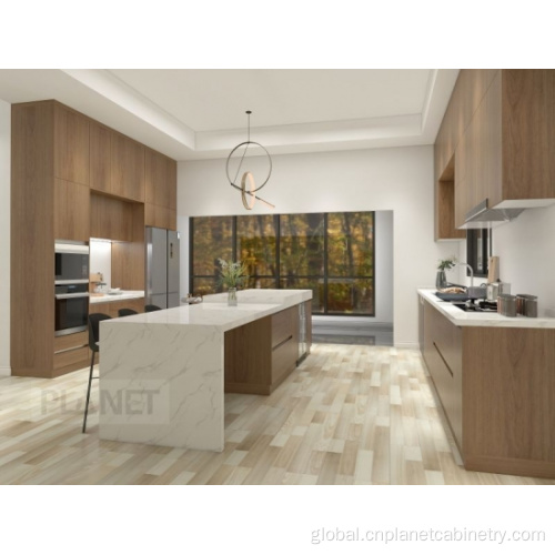 Classic Kitchen Cupboard Classic custom facade with island kitchen closet cabinet Factory